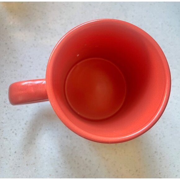 Frank Lloyd Wright Coll. Ceramic Mug  Cup Embossed Geometric Pattern Orange Gift - Picture 6 of 9